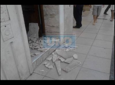 Se desprendi� la mamposter�a de una casa en peatonal San Mart�n 