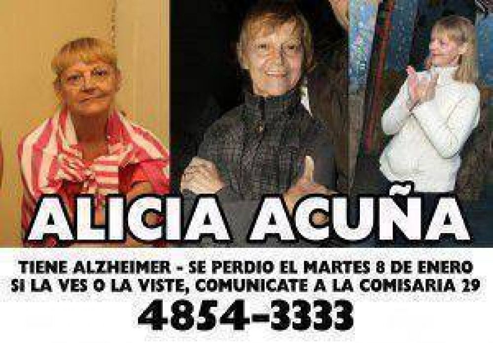 Intensa b�squeda de una mujer con Alzheimer