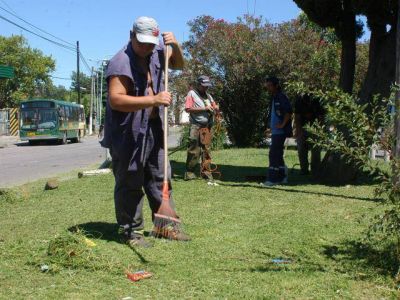 Tareas de limpieza en la ribera local