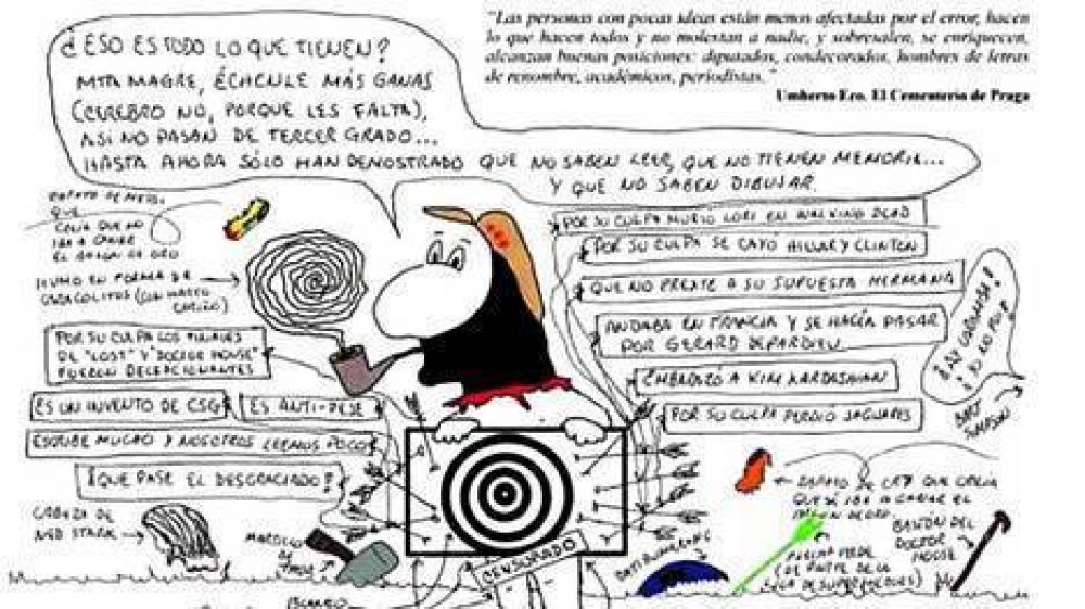 El subcomandante Marcos se r�e de sus cr�ticos en una caricatura