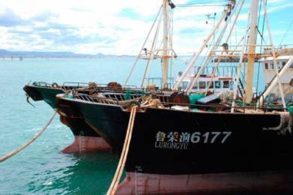 Siguen anclados en Comodoro los pesqueros ilegales chinos 