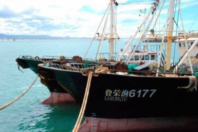 Siguen anclados en Comodoro los pesqueros ilegales chinos 