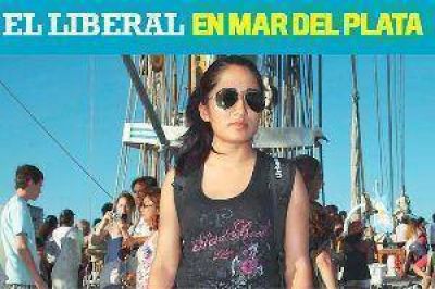 Exclusivo: una marinera santiague�a trajo a la Fragata Libertad al pa�s 