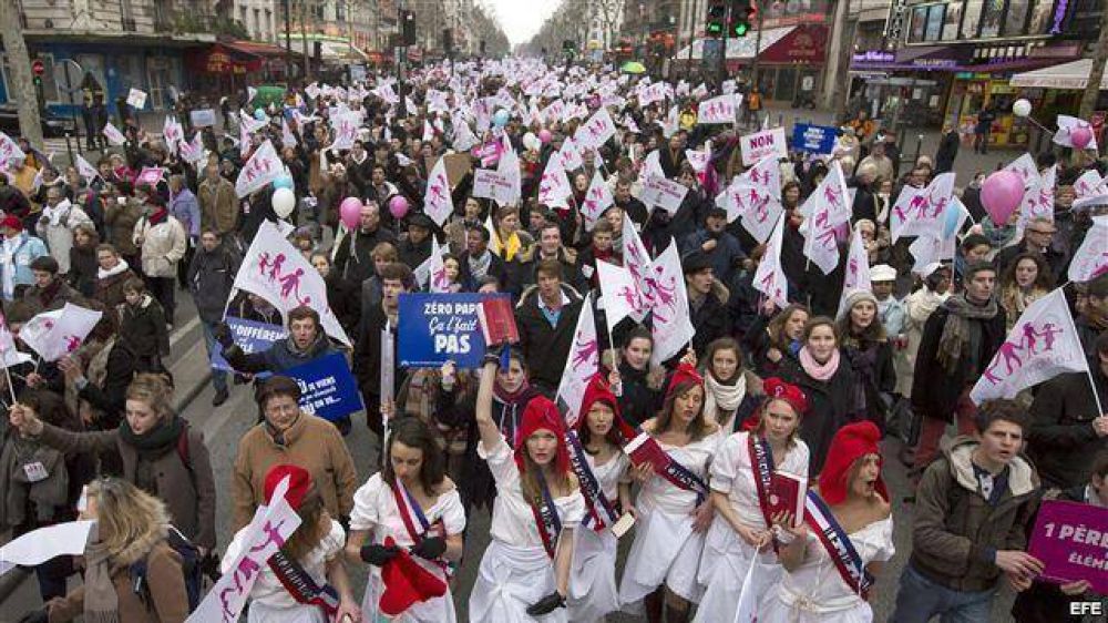 Masiva marcha en Par�s contra el matrimonio gay
