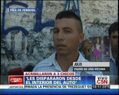 Acribillan a tres menores desde un auto en Pablo Podest�