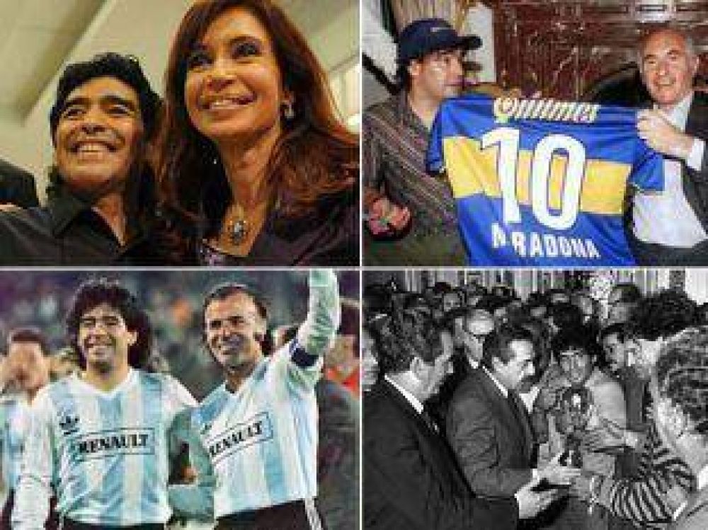 Las "otras" fotos de Maradona con presidentes