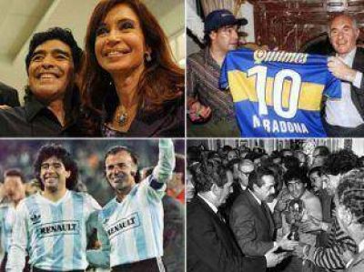 Las "otras" fotos de Maradona con presidentes