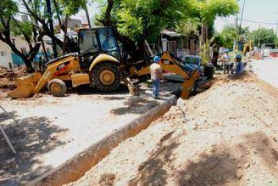 Avanza la obra de cloacas en el barrio 9 de Septiembre