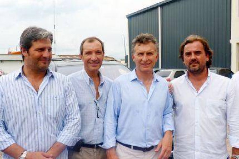 Giri, Alcolea y Volponi junto a Mauricio Macri en su visita a Mar del Plata 