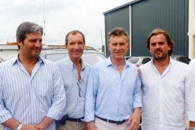 Giri, Alcolea y Volponi junto a Mauricio Macri en su visita a Mar del Plata 
