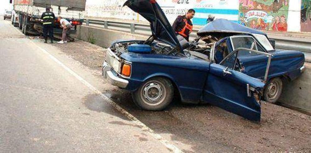 Herido tras violenta colisi�n en la ruta 9