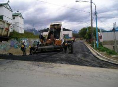 El Municipio paviment� la calle Chubut