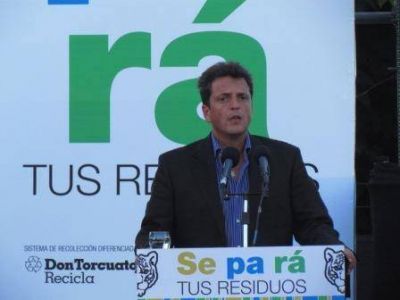 Sergio Massa present� un nuevo programa de separaci�n de residuos para Don Torcuato 