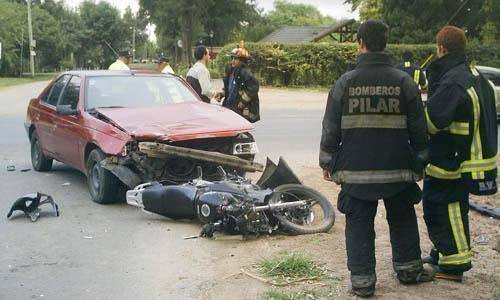 Otra muerte en una ruta de Pilar; otra vez una moto