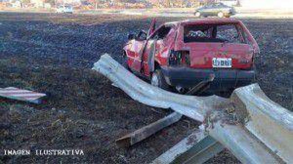 Muere conductor de autom�vil en accidente en ruta 9: Choc� de frente con un colectivo