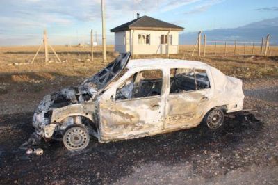 Se incendi� un rodado por un cortocircuito