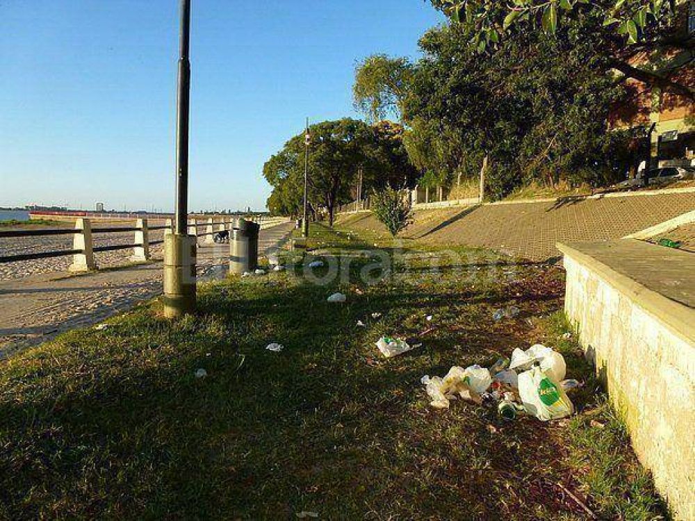 La basura que dej� el fin de semana