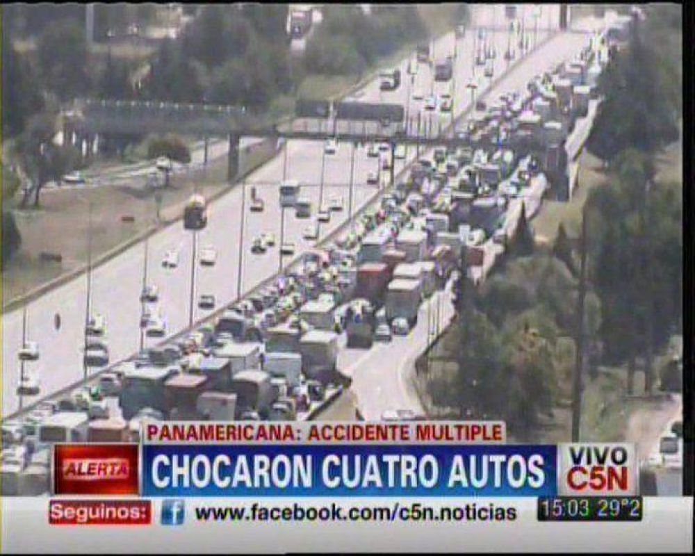 Accidente m�ltiple en la Panamericana: un herido