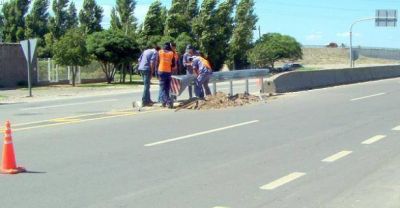 Vialidad Nacional repuso baranda en la circunvalaci�n