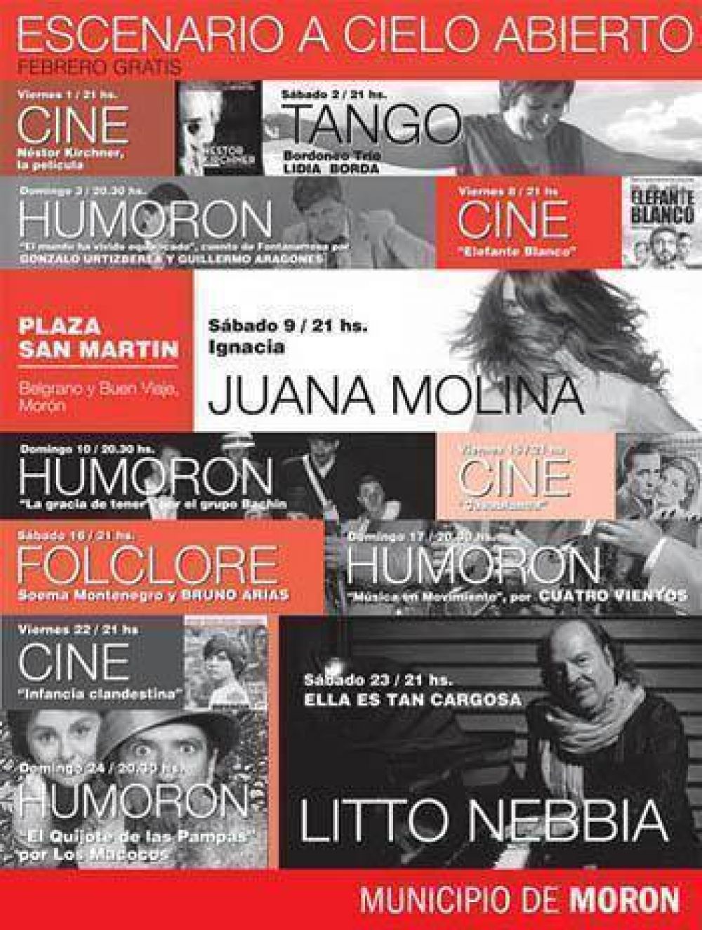Espect�culos gratuitos en la plaza central de Mor�n