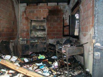 Volvieron a incendiar la Escuela N� 13