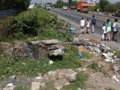 Operativo de limpieza en avenida Monteverde