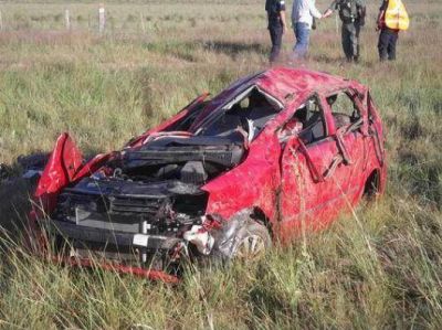 Ruta 12: murieron cinco personas tras vuelco