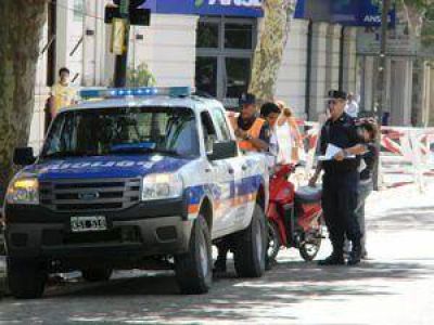 Operativo en la zona bancaria de la ciudad