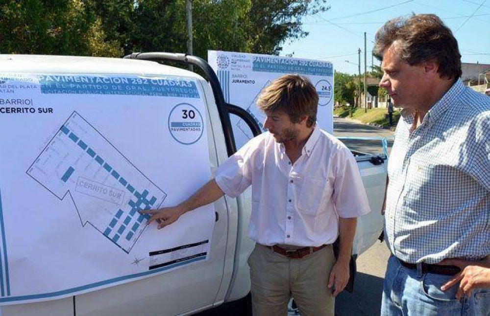 Inauguraron 55 cuadras de pavimento en los barrios Cerrito Sur y Juramento