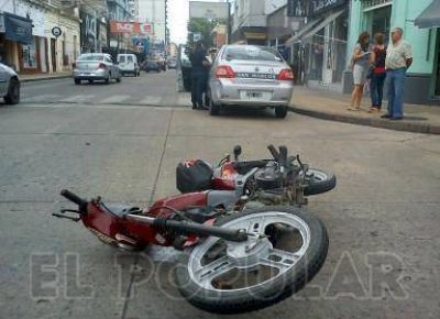 Choque en pleno centro