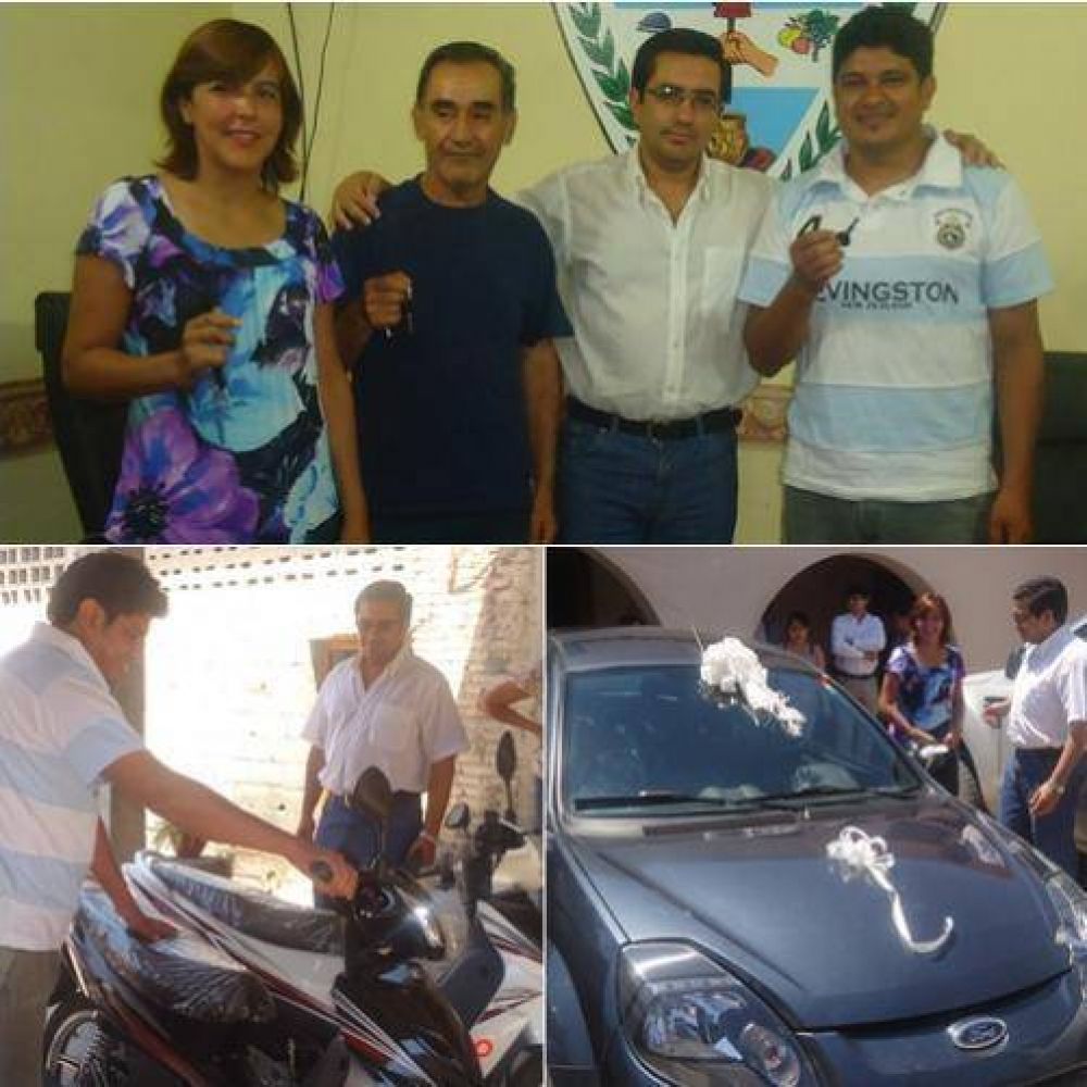 El Intendente P�ez entreg� el auto y las motos que se sortearon en el Festival