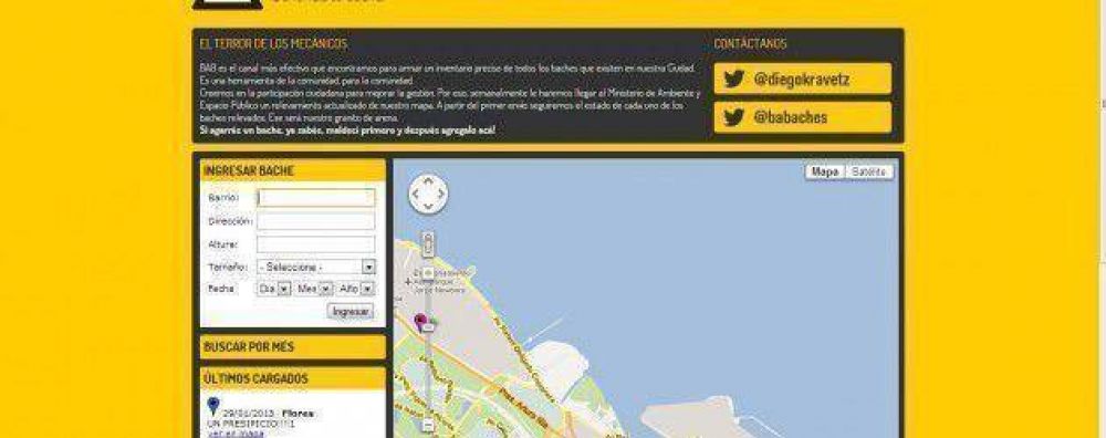 Lanzan web con informaci�n de baches en la Ciudad