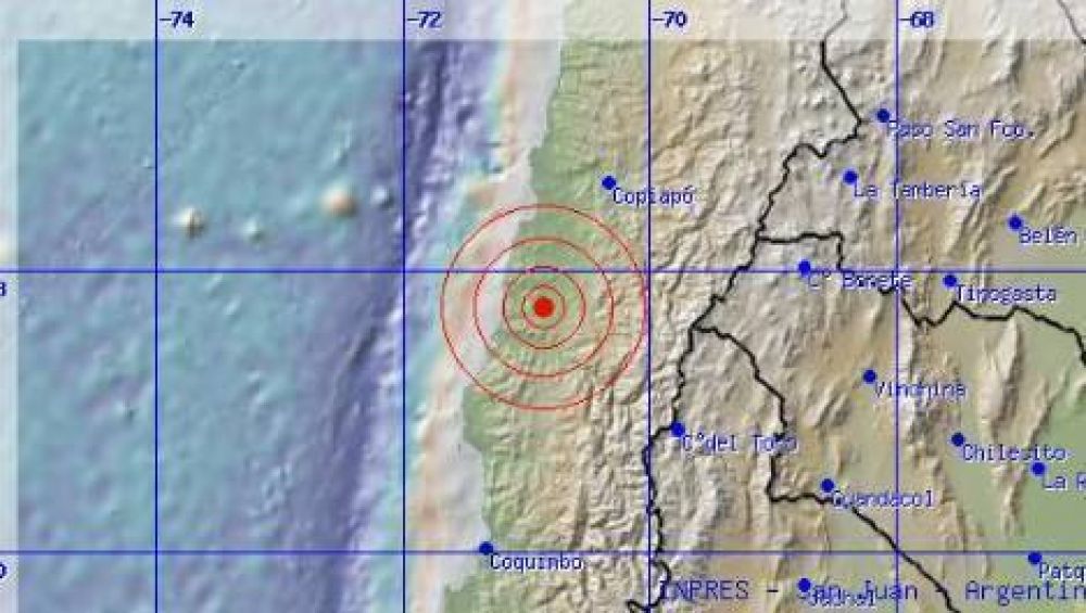 Un fuerte sismo con epicentro en Copiap� se sinti� en Catamarca
