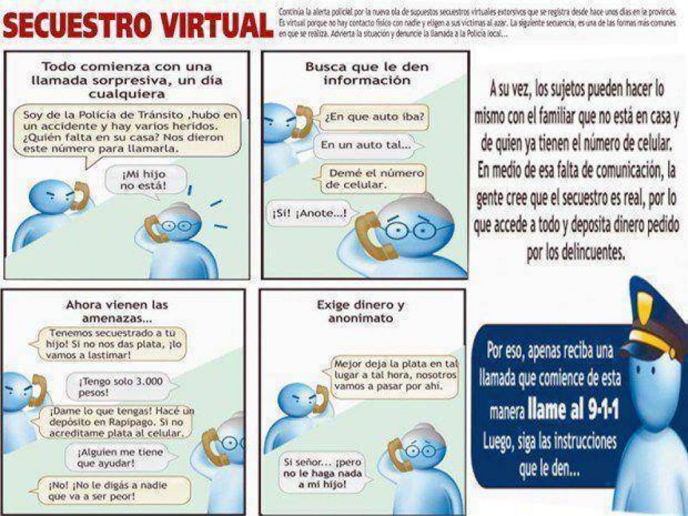 Una ola de secuestros virtuales azota a la provincia