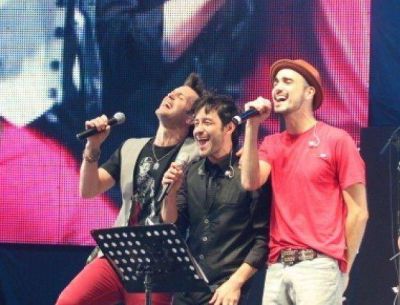 Luciano Pereyra, Axel y Abel Pintos juntos en Villa Mar�a