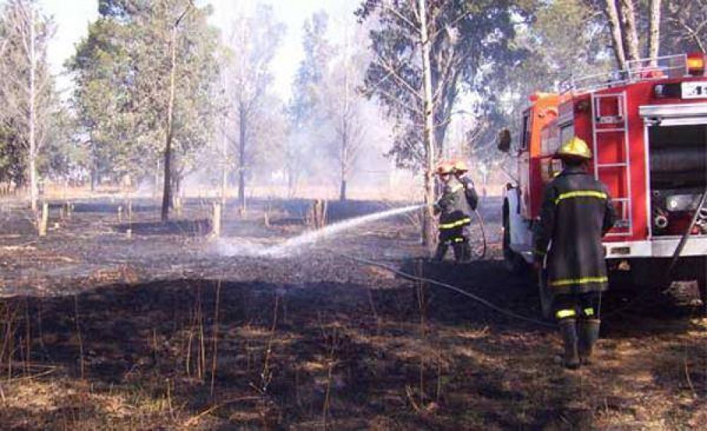 Bomberos locales debieron sofocar el fuego en cinco puntos de la ciudad