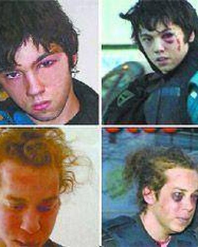 La polic�a maquill� los golpes