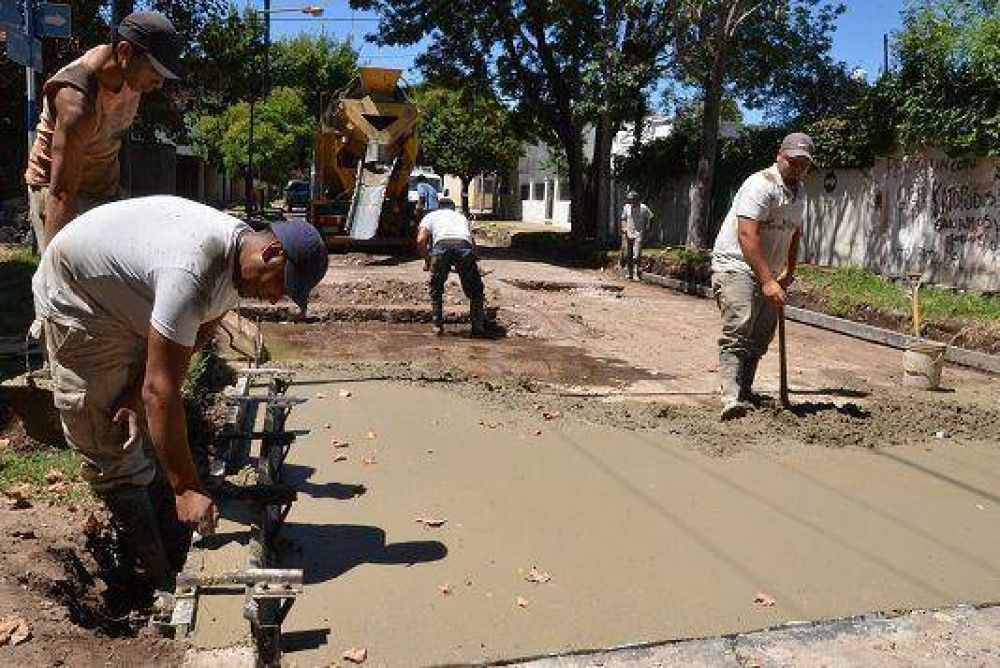 Obras de bacheo en San Mart�n