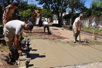 Obras de bacheo en San Mart�n