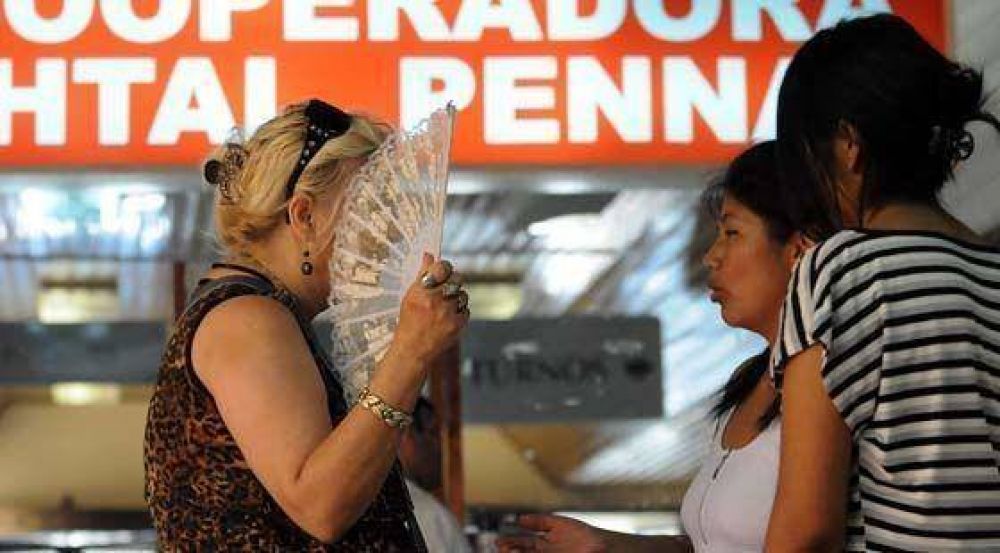 Bajo un calor insoportable en el Penna