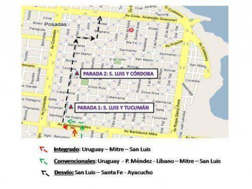 Por obras, habr� desv�os en el centro de Posadas