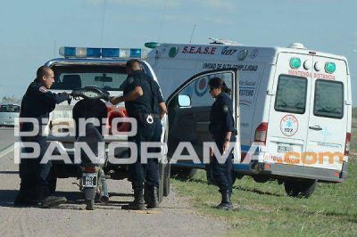 Joven motociclista en grave estado tras derrapar en ruta 34