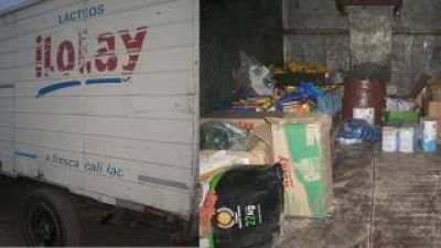 Incautaron diversos alimentos trasladados en malas condiciones