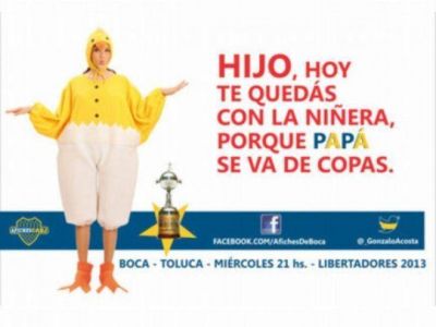 Los hinchas de Boca le dedicaron afiches a River