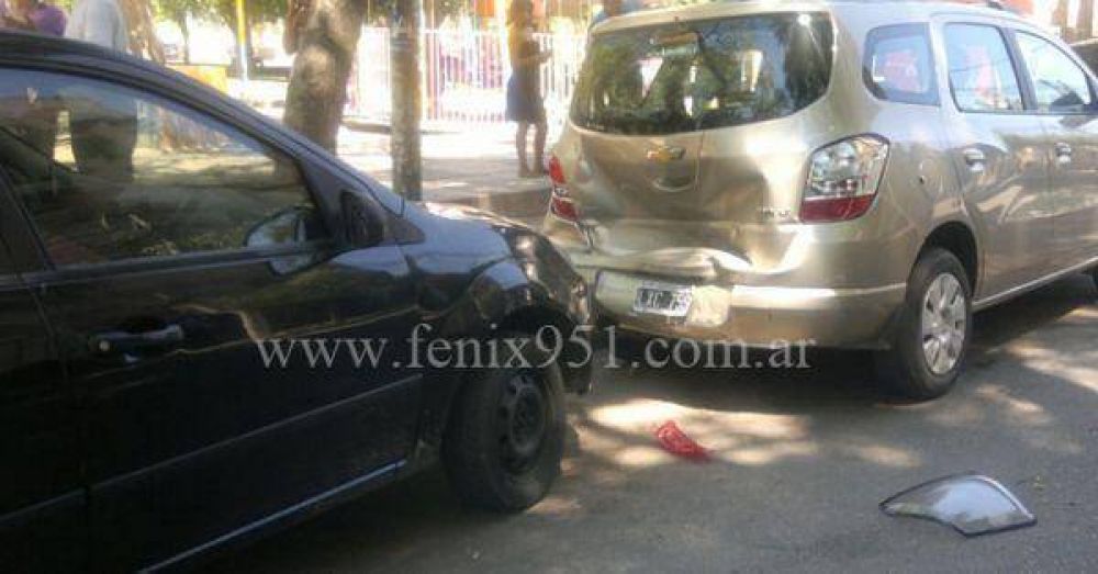 Choque en cadena en el centro de la Capital