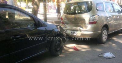 Choque en cadena en el centro de la Capital