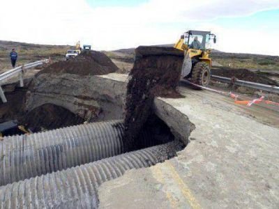 Espectacular derrumbe, reparado