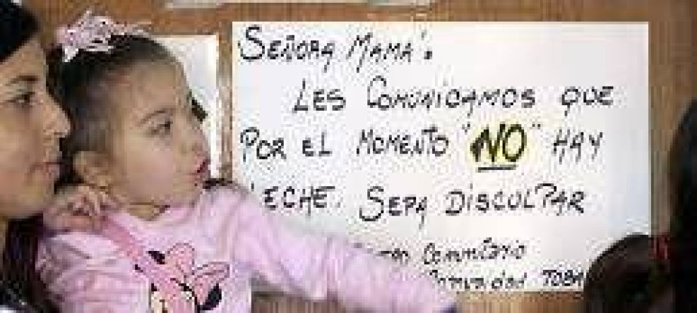 Los dispensarios siguen sin leche para chicos desnutridos 
