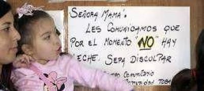 Los dispensarios siguen sin leche para chicos desnutridos 