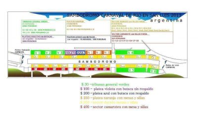 Están a la venta las entradas para el Carnaval de Río en San Luis 2013